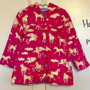 Girl’s Hatley Unicorn Button Up Rain Jacket